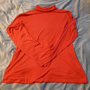 Banana Republic Threadsoft Women's Red Long Sleeve Turtleneck Size XL